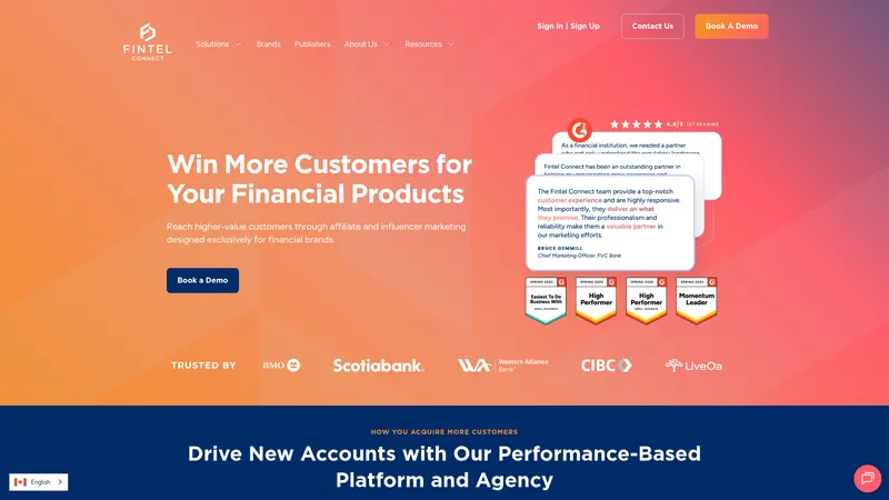 Fintel Connect website screenshot